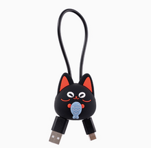 Load image into Gallery viewer, Moeyu Wuhua Mishin Tanuki Tray-Inspired 3D Cable Organizer, Cute Data &amp; Charging Cord Holder
