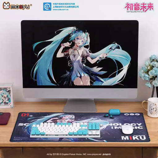 Moeyu Hatsune Miku Gaming Mouse Pad, Vocaloid Anime Desk Mat for Home & Office - Moeyu - Makochan - Belgium - Europe
