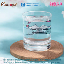 Load image into Gallery viewer, Moeyu Hatsune Miku Pinch Face Series Glass Cup, Cute Transparent Miku Water Cup
