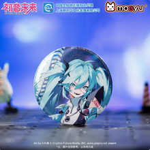 Load image into Gallery viewer, Moeyu Hatsune Miku Badge, RAVE Series, Official Vocaloid Anime Pin
