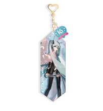 Tải hình ảnh vào trình xem Thư viện, Moeyu Hatsune Miku 16th Anniversary Acrylic Keychain | Official Vocaloid Miku Birthday Commemorative Charm
