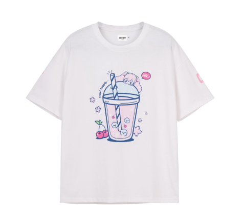 Moeyu Hatsune Miku Sakura Future “Happy Journey” Series T-Shirt | Unisex Short Sleeve Casual Tee - Moeyu - Makochan - Belgium - Europe