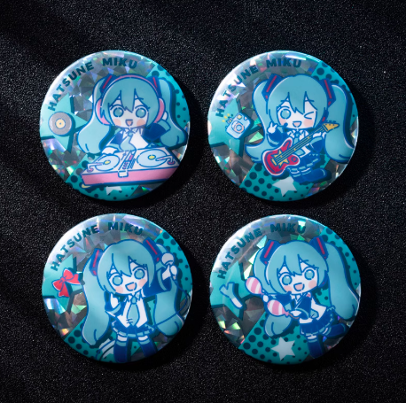 Moeyu Hatsune Miku Starry Live Series Badge | Sparkle Glitter Metal Pin - Moeyu - Makochan - Belgium - Europe