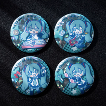 Tải hình ảnh vào trình xem Thư viện, Moeyu Hatsune Miku Starry Live Series Badge | Sparkle Glitter Metal Pin
