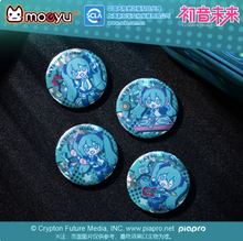 Tải hình ảnh vào trình xem Thư viện, Moeyu Hatsune Miku Starry Live Series Badge | Sparkle Glitter Metal Pin
