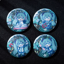 Tải hình ảnh vào trình xem Thư viện, Moeyu Hatsune Miku Starry Live Series Badge | Sparkle Glitter Metal Pin
