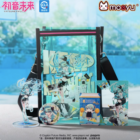 Moeyu Hatsune Miku “Run Run” Series Transparent Jelly Crossbody Bag | Official Miku Shoulder Bag Anime Merchandise
