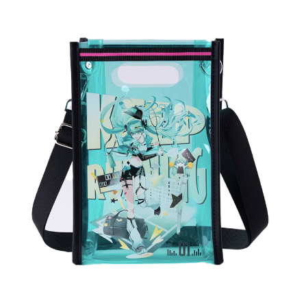 Moeyu Hatsune Miku “Run Run” Series Transparent Jelly Crossbody Bag | Official Miku Shoulder Bag Anime Merchandise - Moeyu - Makochan - Belgium - Europe