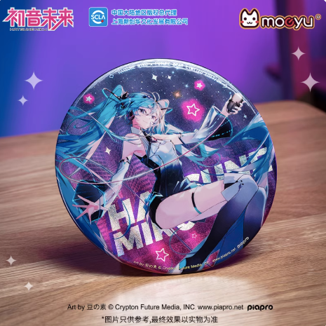 Moeyu Hatsune Miku “Future Rhythm” Large Badge | 39 Thank You Day Limited Anime Pin