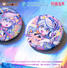 Tải hình ảnh vào trình xem Thư viện, Moeyu Hatsune Miku “Retro &amp; Future Reflection” Series Badge | Metal Pin Collectible
