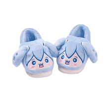 Load image into Gallery viewer, Moeyu Hatsune Miku “Happy Home” Series Plush Slippers | Cute Winter Warm Indoor Shoes | Anti-Slip Anime Miku Homewear
