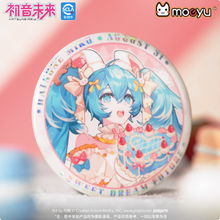 Load image into Gallery viewer, Moeyu Hatsune Miku “Sweet Dream Future” Series Badge, Polaroid Acrylic Stand, Keychain &amp; Laser Ticket | Official Anime Merchandise
