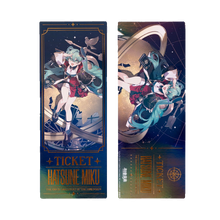 Load image into Gallery viewer, Moeyu Hatsune Miku “Dimensional Discovery” Holographic Ticket | Miku 39 Memorial Collectible
