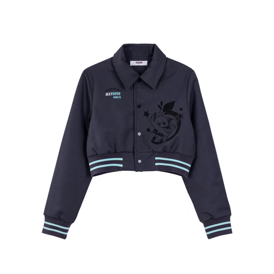 Moeyu Hatsune Miku "Millennium Ice Candy" Women's Cropped Lapel Jacket - Y2K Petite Style Autumn Top - Moeyu - Makochan - Belgium - Europe