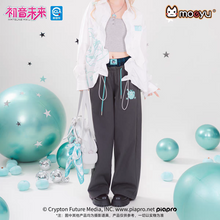 Tải hình ảnh vào trình xem Thư viện, Moeyu Hatsune Miku "Millennium Ice Candy" Double-Waist Spliced Pants - Y2K Loose Curved-Leg Wide-Leg Sweatpants - Moeyu - Makochan - Belgium - Europe
