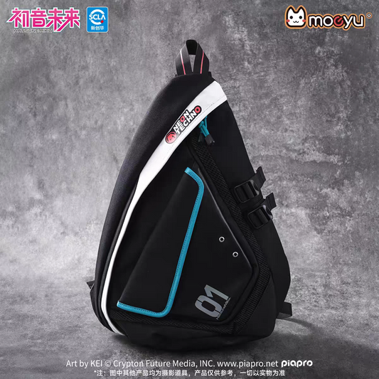 Official Moeyu Hatsune Miku "Neon Electronic Music" Techwear Sling Bag - Authentic Cyberpunk Crossbody Bow Bag - Moeyu - Makochan - Belgium - Europe