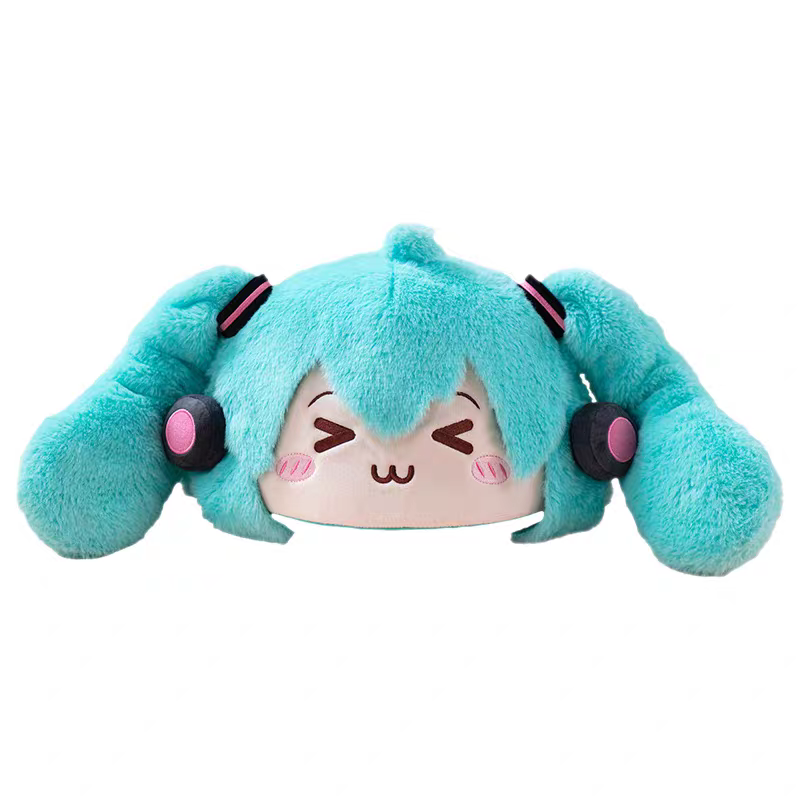 Moeyu Hatsune Miku "Squinty Eye" Winter Plush Collection - Kawaii Sleepy Miku Hat, Warm Gloves & Cozy Earmuffs - Moeyu - Makochan - Belgium - Europe