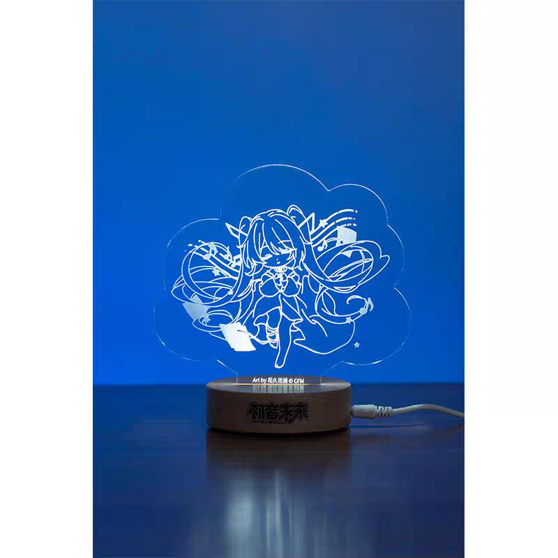 Moeyu Hatsune Miku "Slumbering Dreamscape" Vol. 2 Acrylic Desk Lamp - Aesthetic Anime LED Night Light & Desktop Decor - Moeyu - Makochan - Belgium - Europe