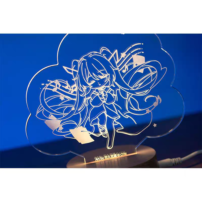Moeyu Hatsune Miku "Slumbering Dreamscape" Vol. 2 Acrylic Desk Lamp - Aesthetic Anime LED Night Light & Desktop Decor - Moeyu - Makochan - Belgium - Europe