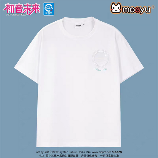 Moeyu Hatsune Miku "Slumbering Dreamscape" Summer Short-Sleeve T-Shirt - Kawaii Oversized Crew Neck Anime Top - Moeyu - Makochan - Belgium - Europe
