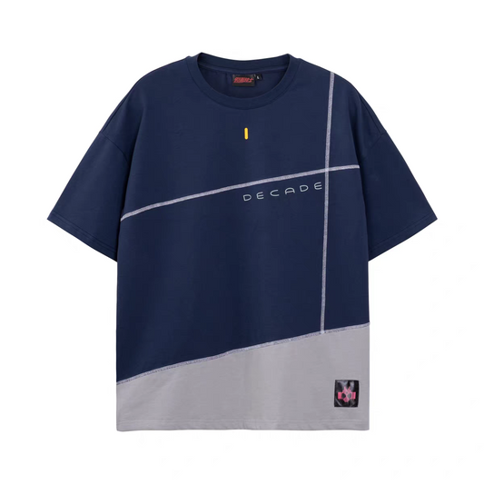 Moeyu Kamen Rider Decade "Impression" Spliced T-Shirt - Unisex Oversized Magenta & Black Summer Patchwork Top - Moeyu - Makochan - Belgium - Europe