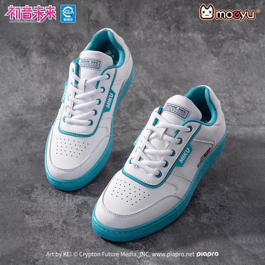 Moeyu Hatsune Miku "Neon Electronic Music" Techwear Sneakers - Unisex Autumn Casual Skate Shoes - Official Cyber-Style Vocaloid Footwear - Moeyu - Makochan - Belgium - Europe