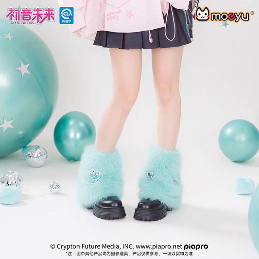 Moeyu Hatsune Miku "Millennium Ice Candy" Y2K Winter Boots - Detachable Fuzzy Short Boots & Warm Autumn Casual Shoes - Moeyu - Makochan - Belgium - Europe