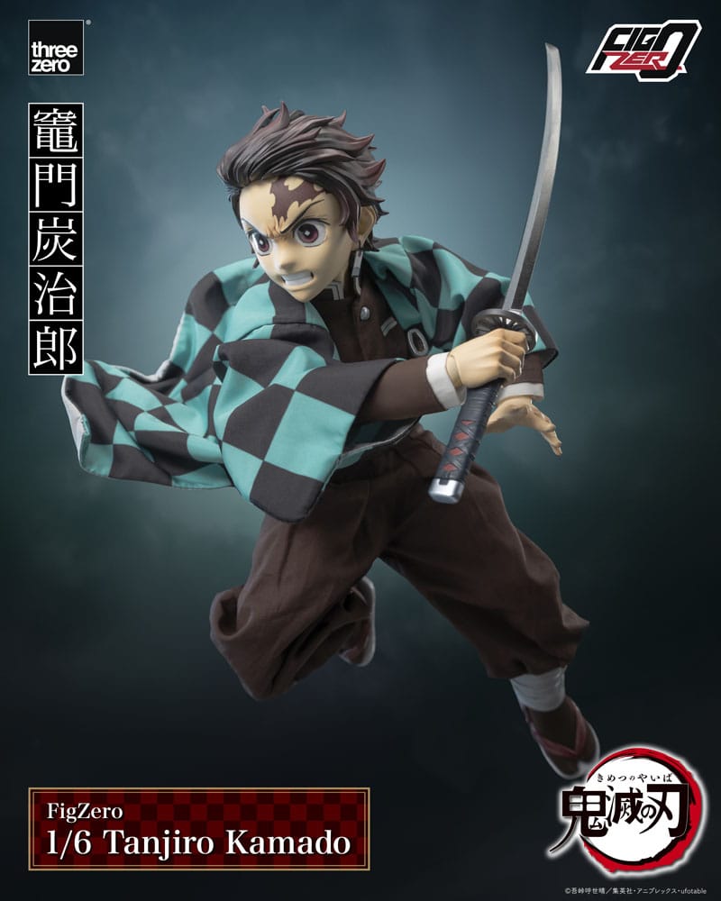 ThreeZero Demon Slayer: Kimetsu no Yaiba FigZero Action Figure 1/6 Tanjiro Kamado 27 cm | Makochan