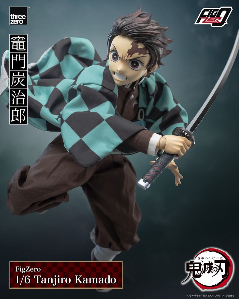 ThreeZero Demon Slayer: Kimetsu no Yaiba FigZero Action Figure 1/6 Tanjiro Kamado 27 cm | Makochan