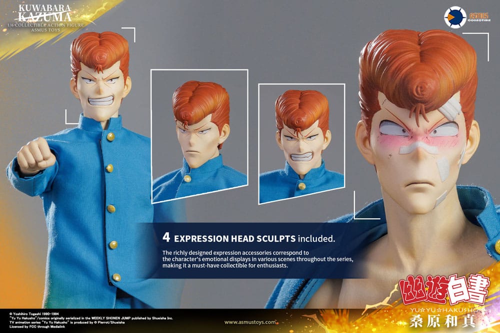 Asmus Collectible Toys Yu Yu Hakusho Action Figure 1/6 Kazuma Kuwabara (Luxury Version) 30 cm | Makochan