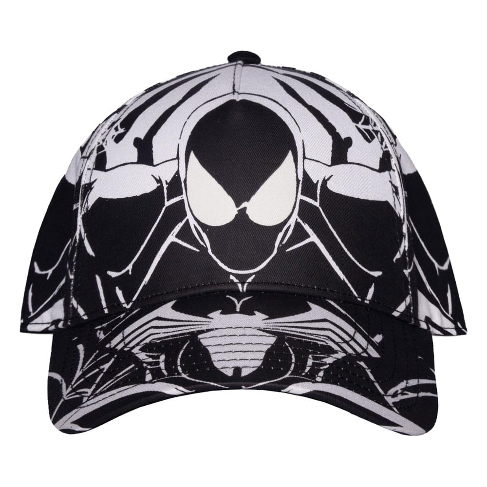 Difuzed Spider-Man Baseball Cap Black & White All-over-Print | Makochan