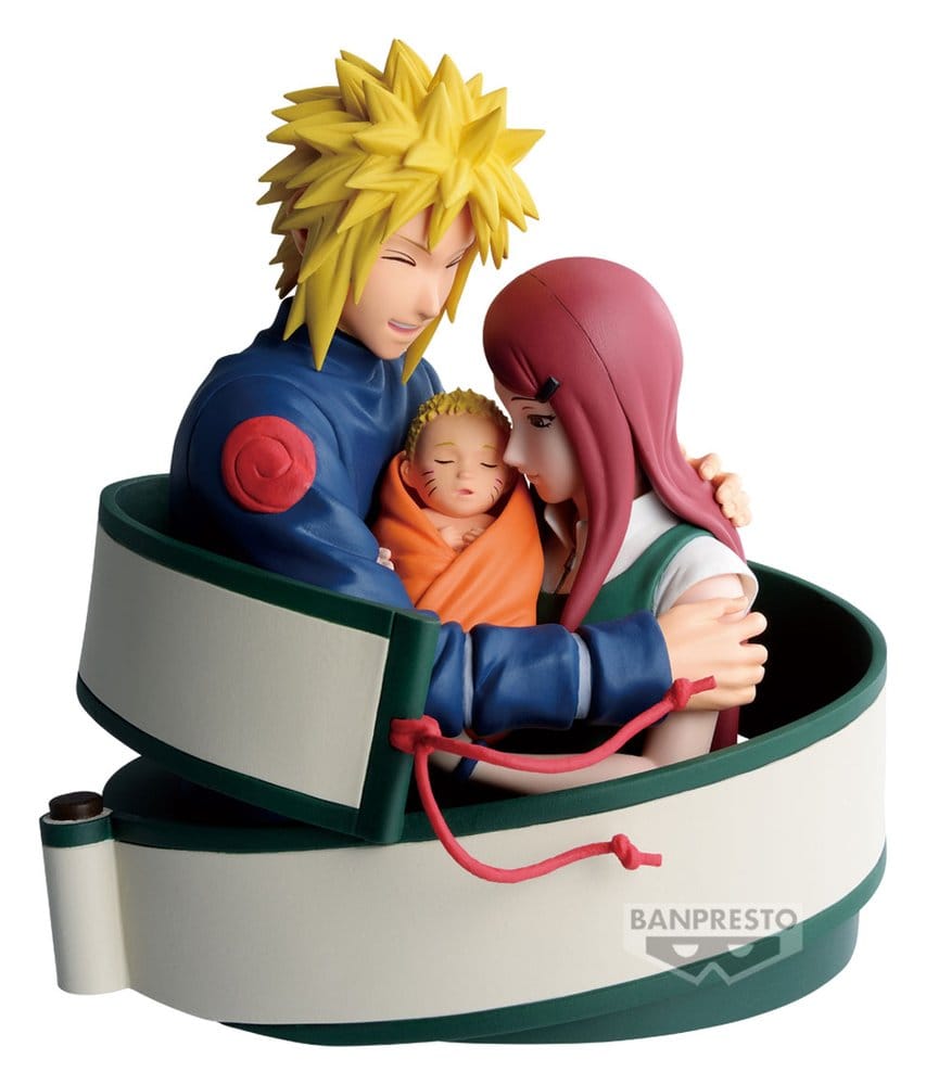 Banpresto Naruto 72 Series PVC Statue Minato & Naruto & Kushina 13 cm | Makochan