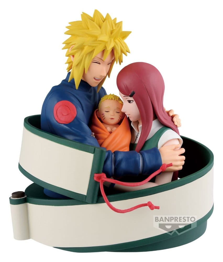 Banpresto Naruto 72 Series PVC Statue Minato & Naruto & Kushina 13 cm | Makochan