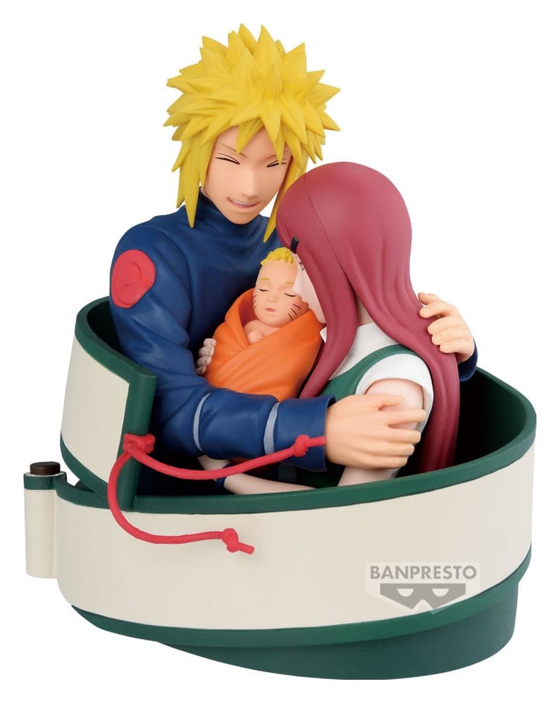 Banpresto Naruto 72 Series PVC Statue Minato & Naruto & Kushina 13 cm | Makochan
