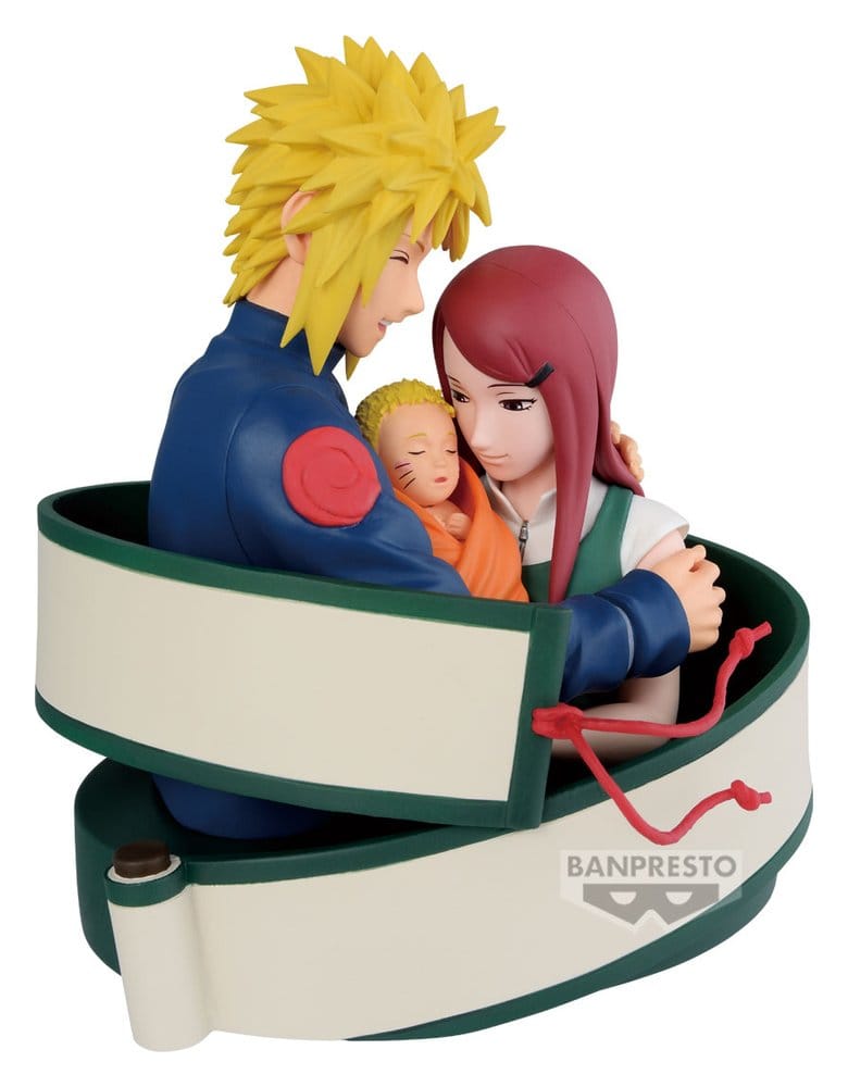 Banpresto Naruto 72 Series PVC Statue Minato & Naruto & Kushina 13 cm | Makochan