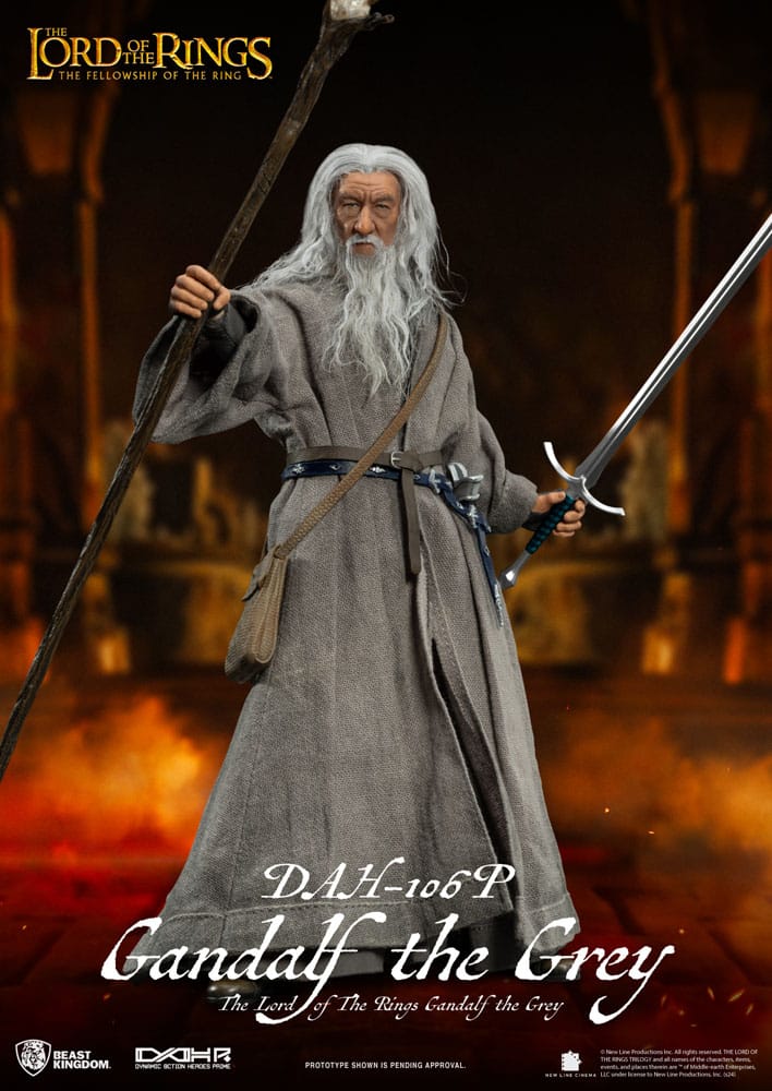 Beast Kingdom Toys Lord of the Rings Dynamic 8ction Heroes Action Figure 1/9 Gandalf the Grey 21 cm | Makochan