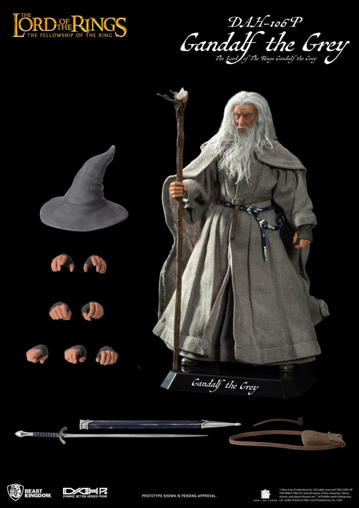 Beast Kingdom Toys Lord of the Rings Dynamic 8ction Heroes Action Figure 1/9 Gandalf the Grey 21 cm | Makochan