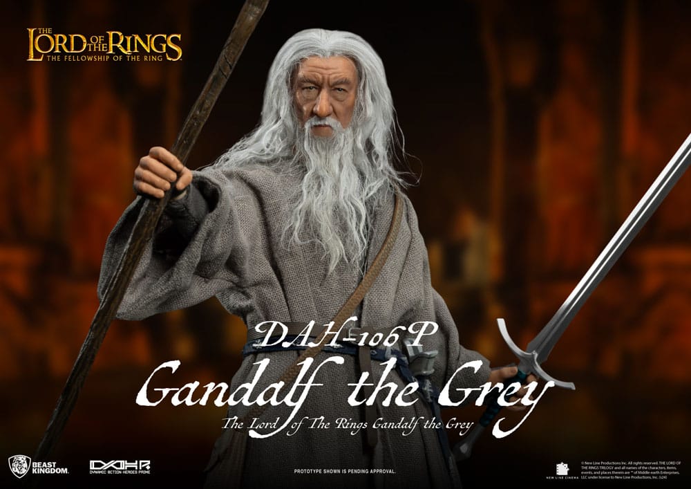 Beast Kingdom Toys Lord of the Rings Dynamic 8ction Heroes Action Figure 1/9 Gandalf the Grey 21 cm | Makochan