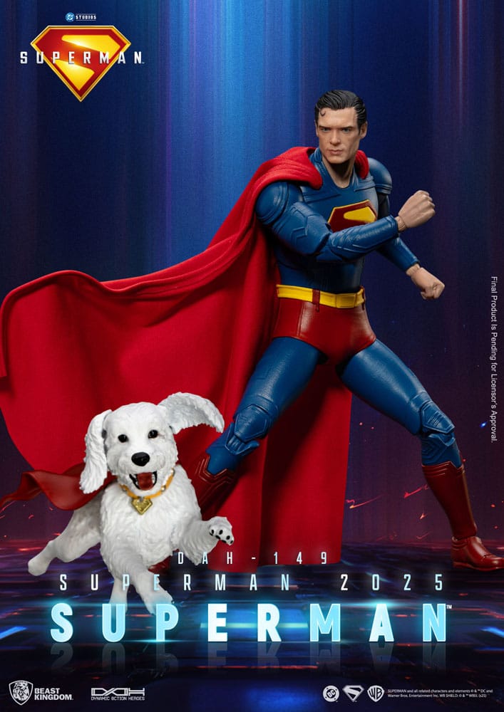Beast Kingdom Toys Superman (2025) Action Figure Superman & Krypto 21 cm | Makochan