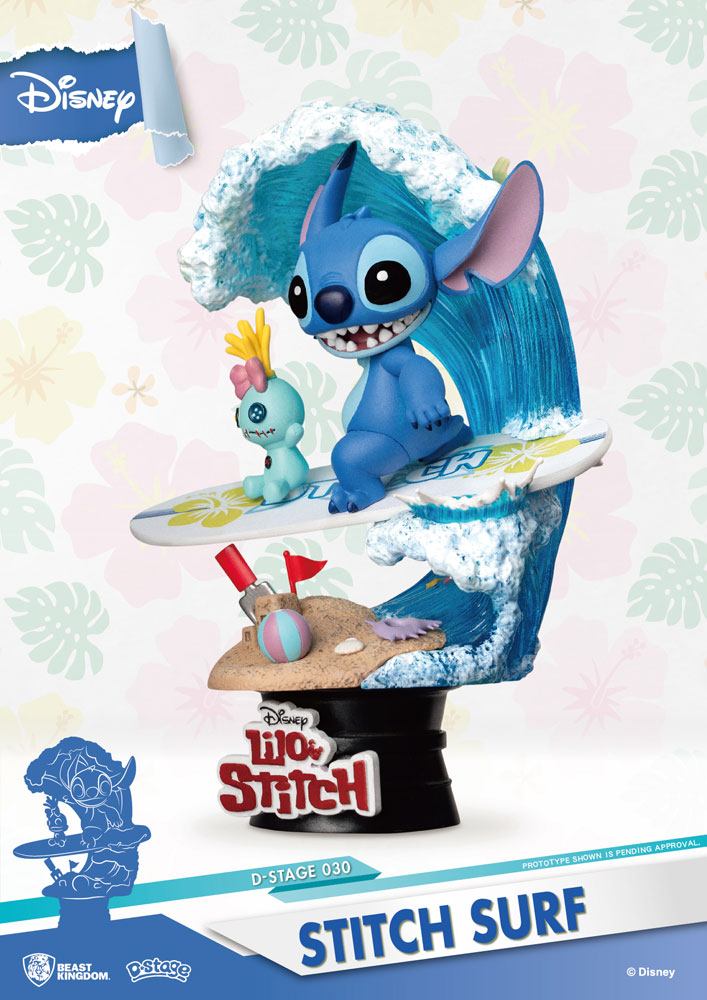 Beast Kingdom Toys Disney Summer Series D-Stage PVC Diorama Stitch Surf 15 cm | Makochan