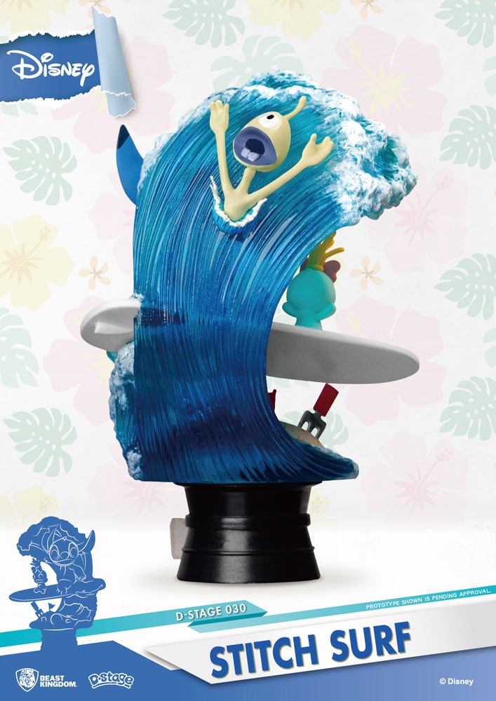 Beast Kingdom Toys Disney Summer Series D-Stage PVC Diorama Stitch Surf 15 cm | Makochan