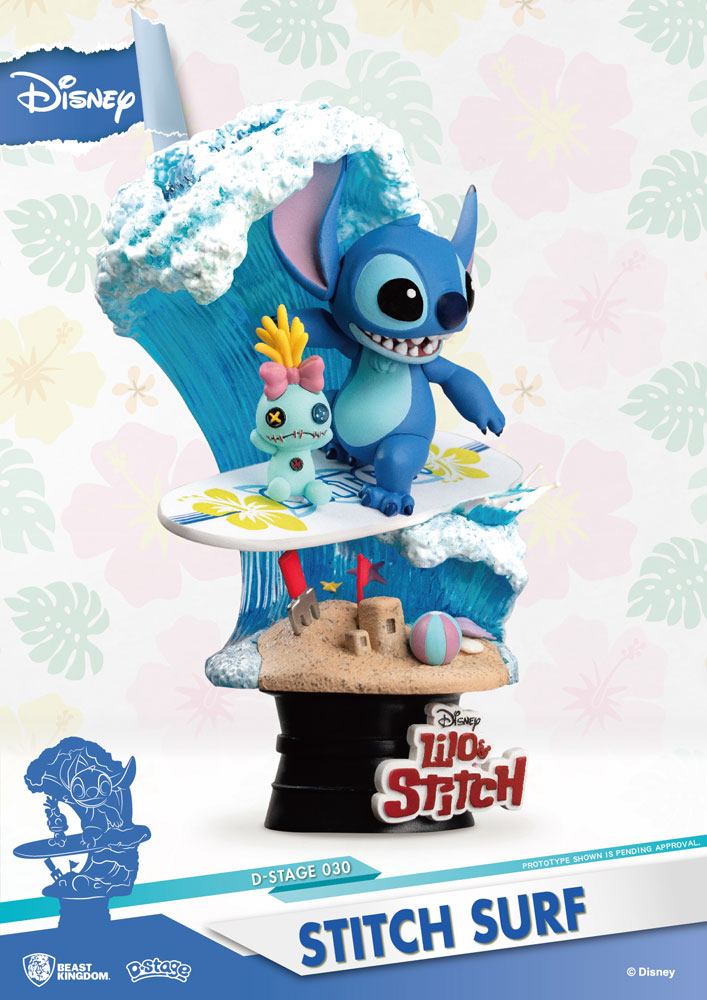 Beast Kingdom Toys Disney Summer Series D-Stage PVC Diorama Stitch Surf 15 cm | Makochan
