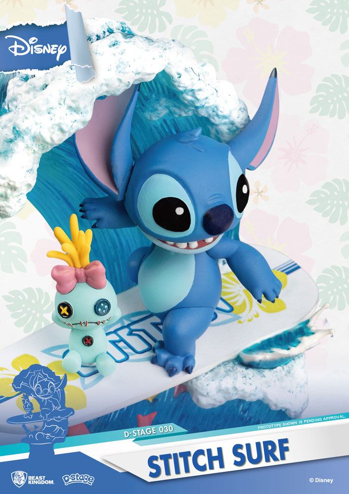 Beast Kingdom Toys Disney Summer Series D-Stage PVC Diorama Stitch Surf 15 cm | Makochan
