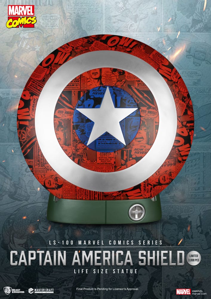 Beast Kingdom Toys Marvel Comics PVC Captain America Shield Life Size Statue 64 cm | Makochan