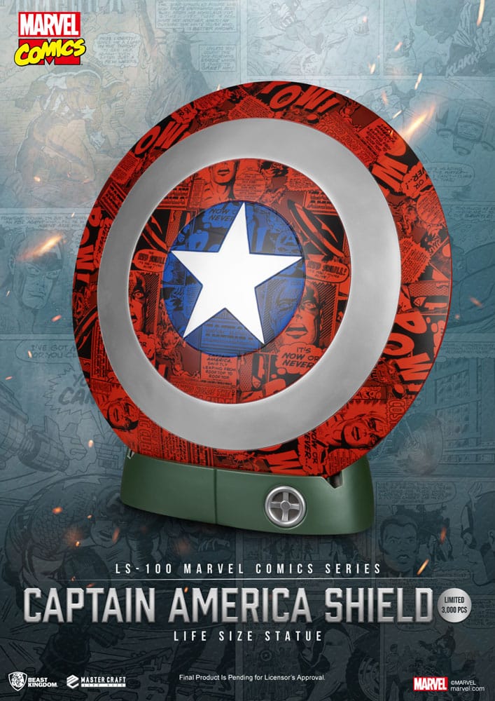 Beast Kingdom Toys Marvel Comics PVC Captain America Shield Life Size Statue 64 cm | Makochan