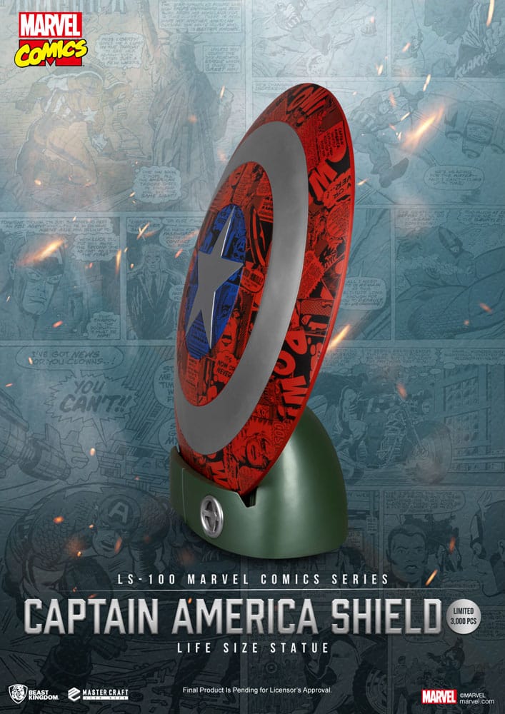 Beast Kingdom Toys Marvel Comics PVC Captain America Shield Life Size Statue 64 cm | Makochan
