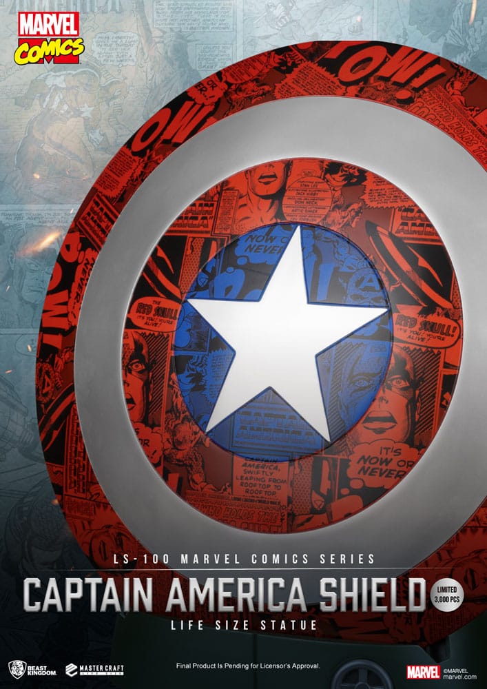Beast Kingdom Toys Marvel Comics PVC Captain America Shield Life Size Statue 64 cm | Makochan