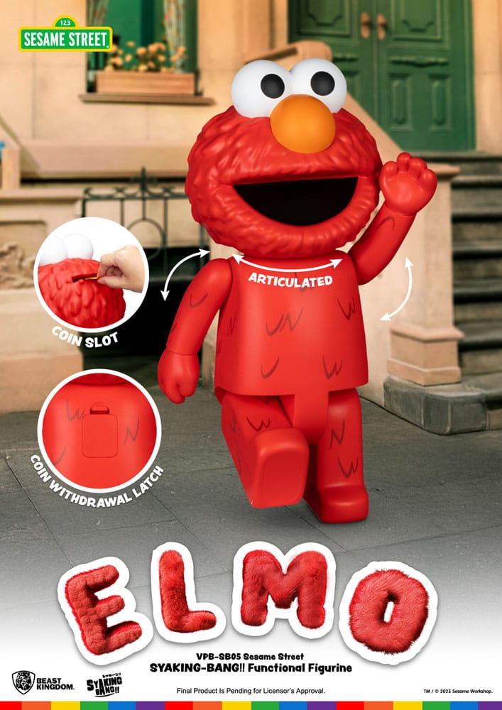 Beast Kingdom Toys Sesame Street Syaking Bang Vinyl Piggy Bank Elmo 47 cm - Damaged packaging | Makochan