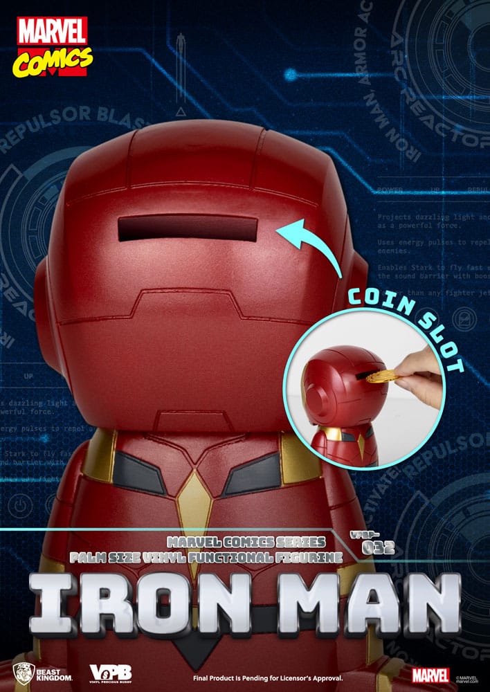 Beast Kingdom Toys Classic Marvel Comics Piggy Vinyl Bank Iron-man 12 cm | Makochan