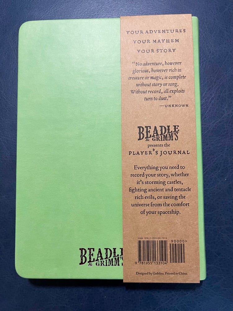 Beadle & Grimm´s Notebook A5 Player's Journal Sage Green Shield | Makochan